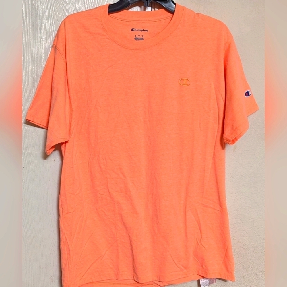 Champion Men's Crew Neck Short Sleeve Coral T-Shirt  Size L Like New